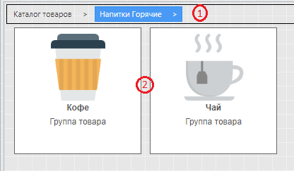 Модуль Розница-Кафе - Группы товара